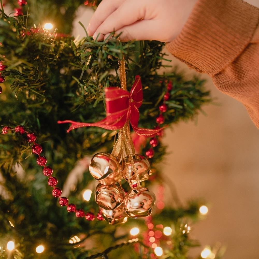 A Christmas tree lightened with rgb led lighting solution